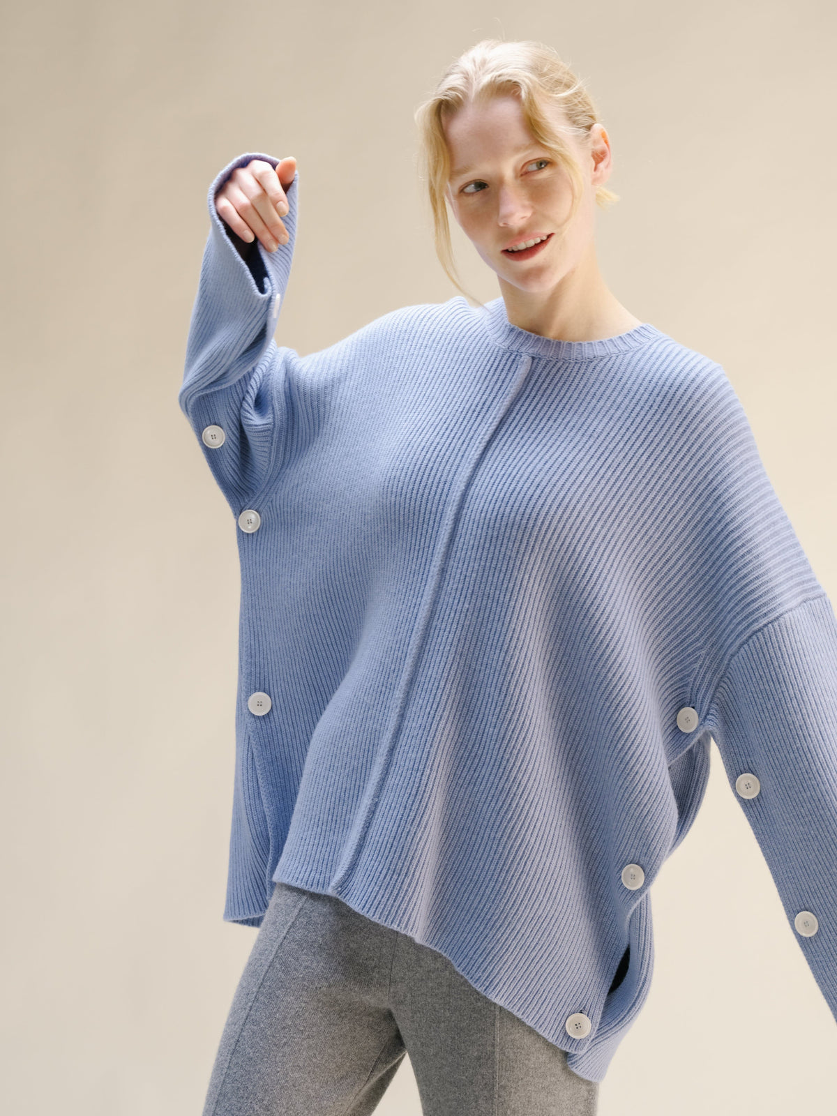 Maglieria Maglione-cappa oversize in misto lana e cashmere San Rocco Italia