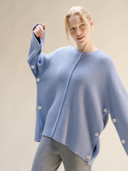 Maglieria Maglione-cappa oversize in misto lana e cashmere San Rocco Italia