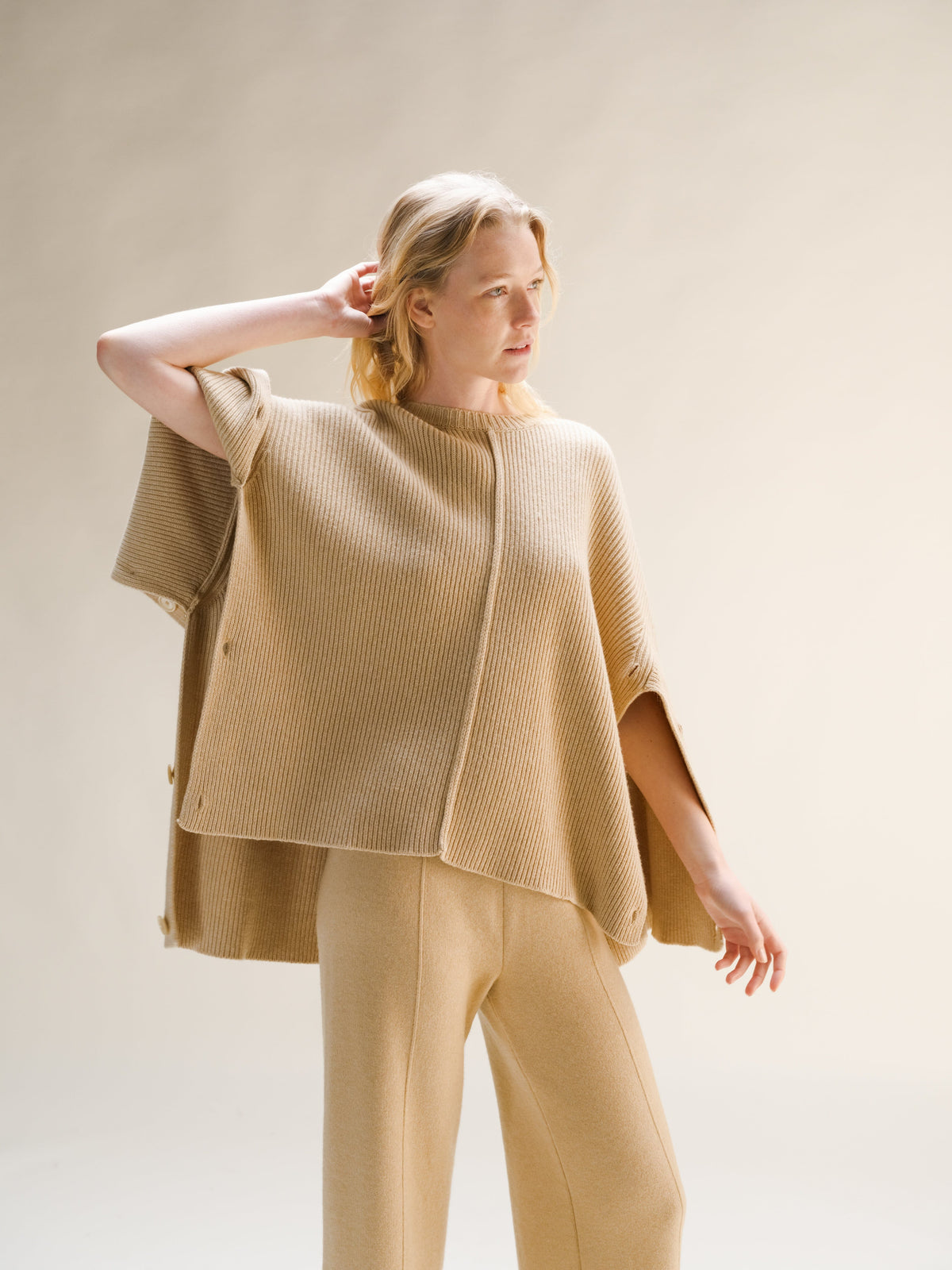 Maglieria Maglione-cappa oversize in misto lana e cashmere San Rocco Italia