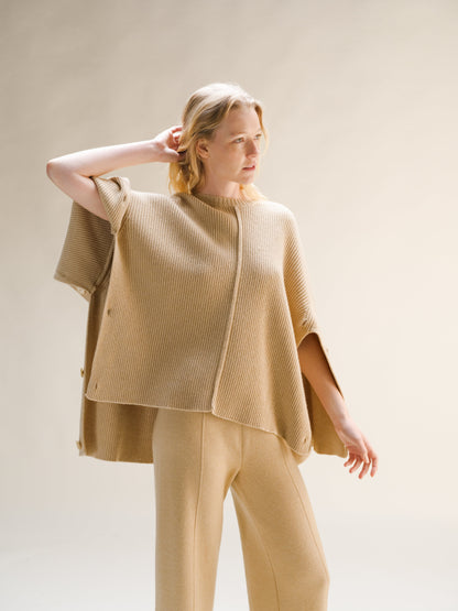 Maglieria Maglione-cappa oversize in misto lana e cashmere San Rocco Italia