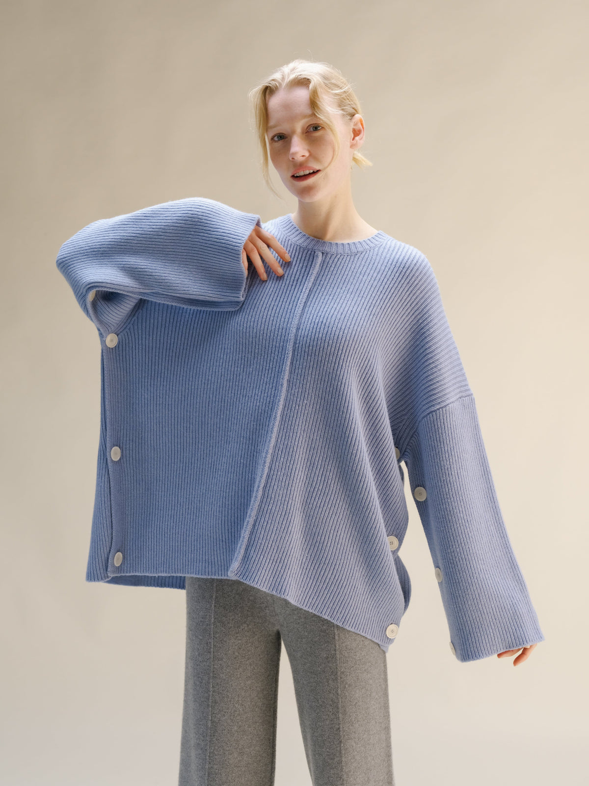 Maglieria Maglione-cappa oversize in misto lana e cashmere San Rocco Italia