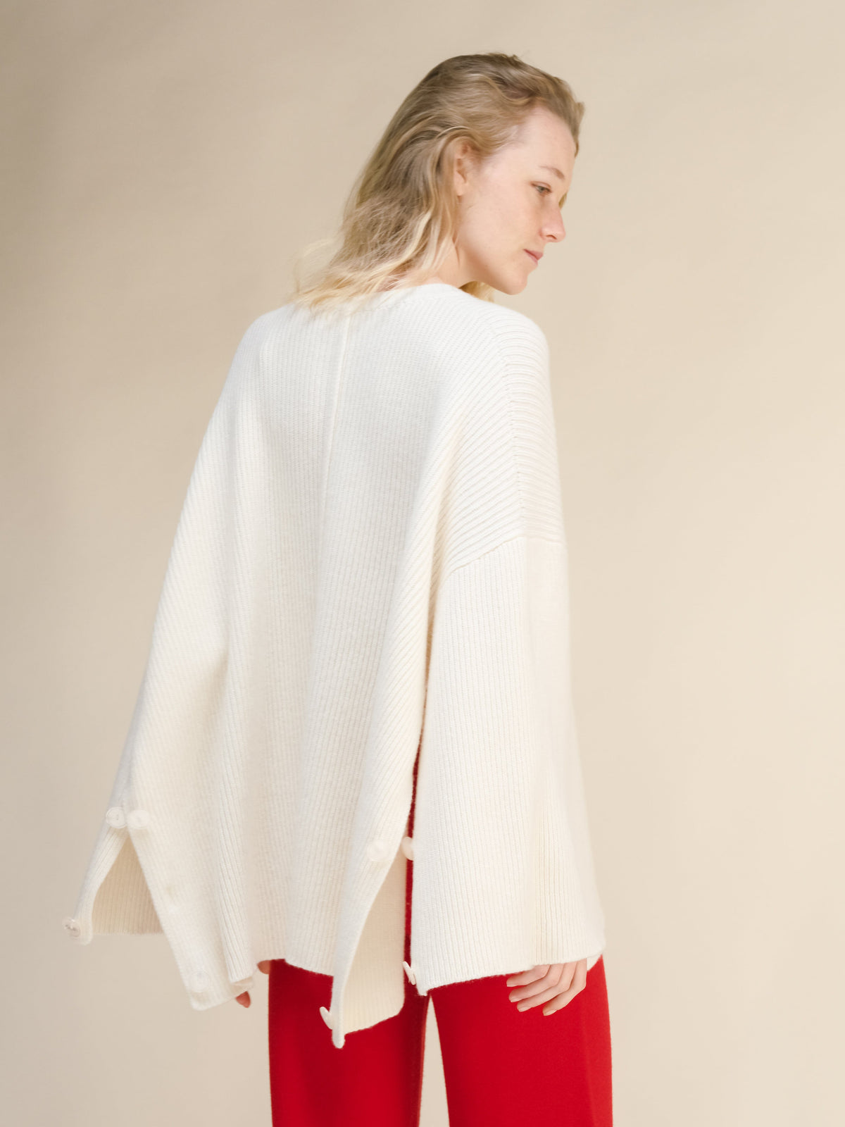 Maglieria Maglione-cappa oversize in misto lana e cashmere San Rocco Italia