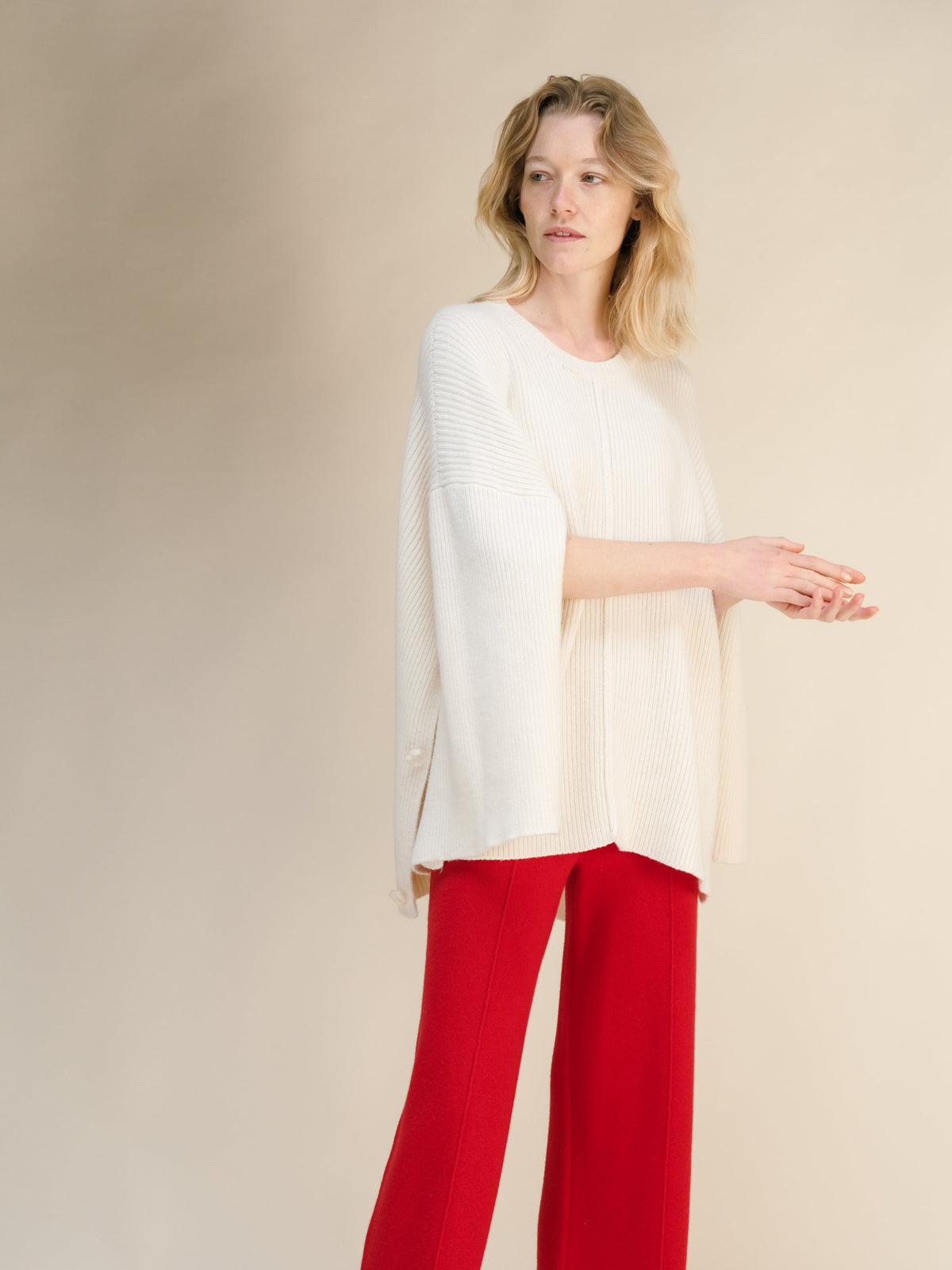 Maglieria Maglione-cappa oversize in misto lana e cashmere San Rocco Italia