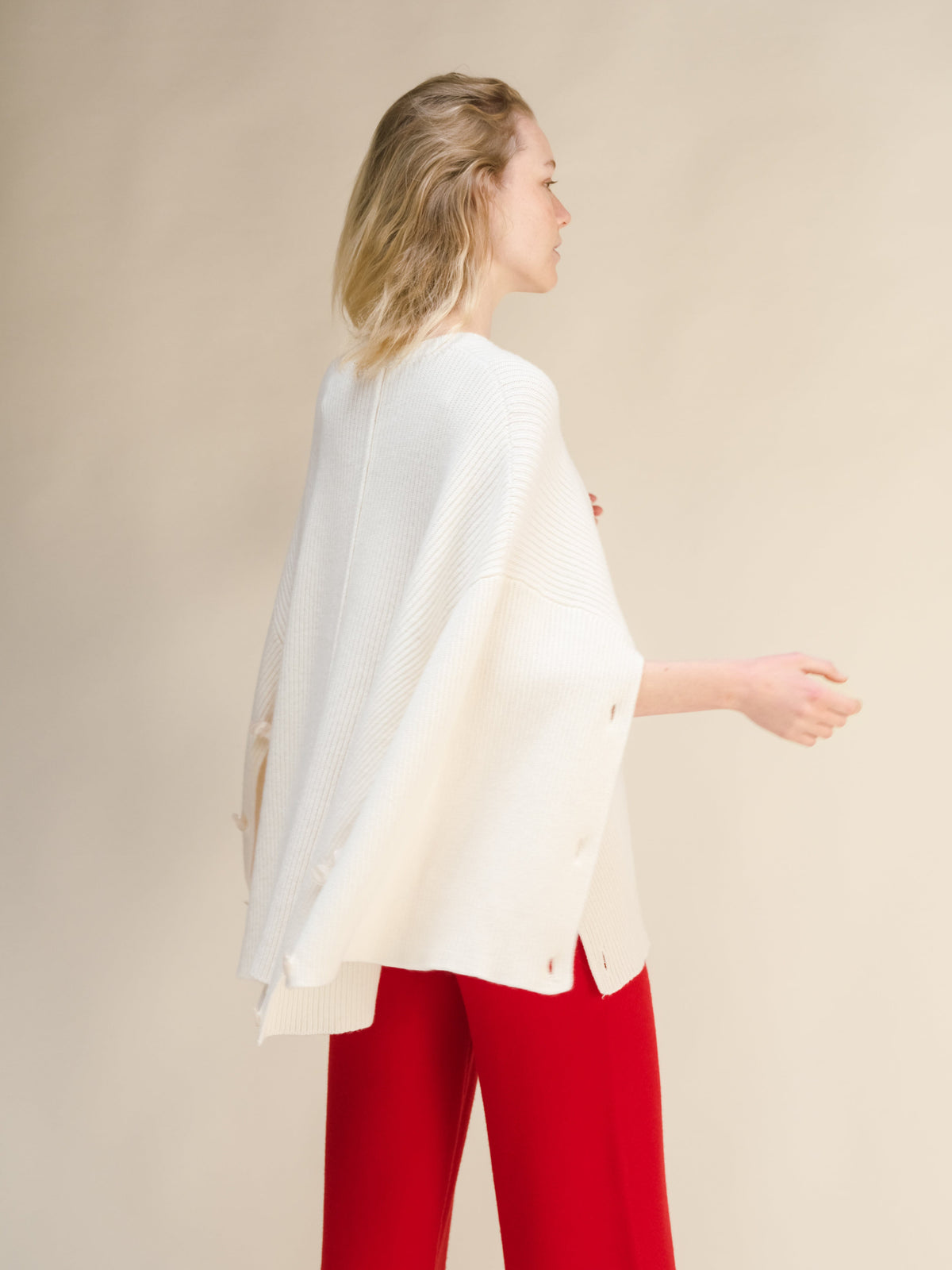 Maglieria Maglione-cappa oversize in misto lana e cashmere San Rocco Italia