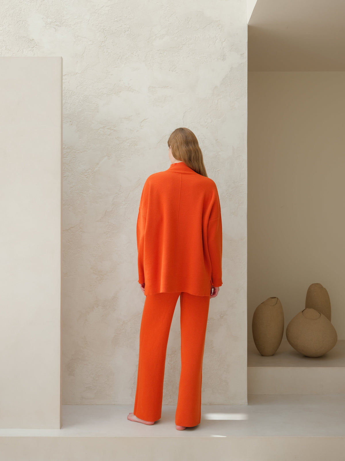 Knitwear Wool & Cashmere Mix Solid Maxi Turtleneck Sweater San Rocco Italia