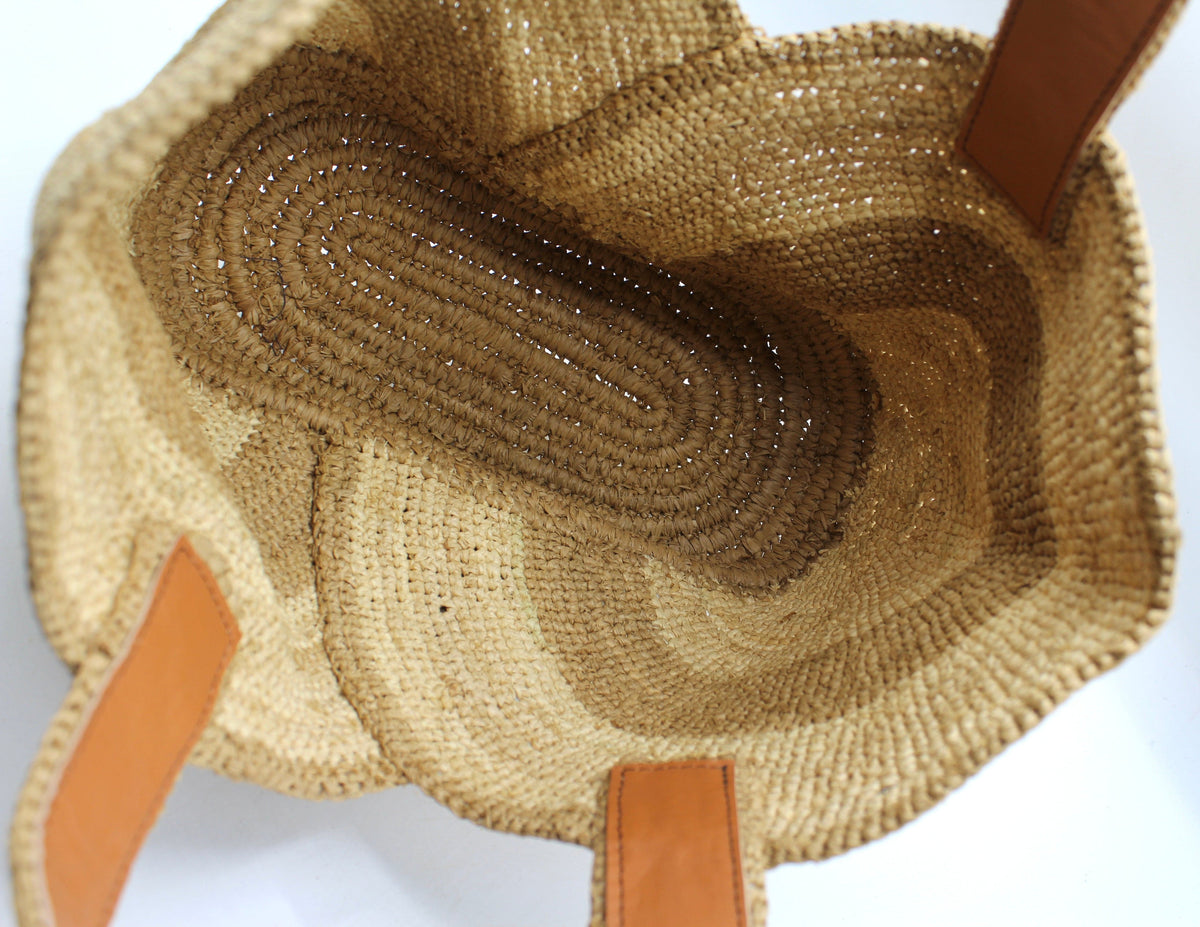 Handbag & Wallet Accessoires Yasmin - Handmade Naturel Raffia Tulip Tote Bag - Khaki San Rocco Italia