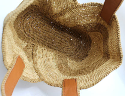 Handbag & Wallet Accessoires Yasmin - Handmade Naturel Raffia Tulip Tote Bag - Khaki San Rocco Italia