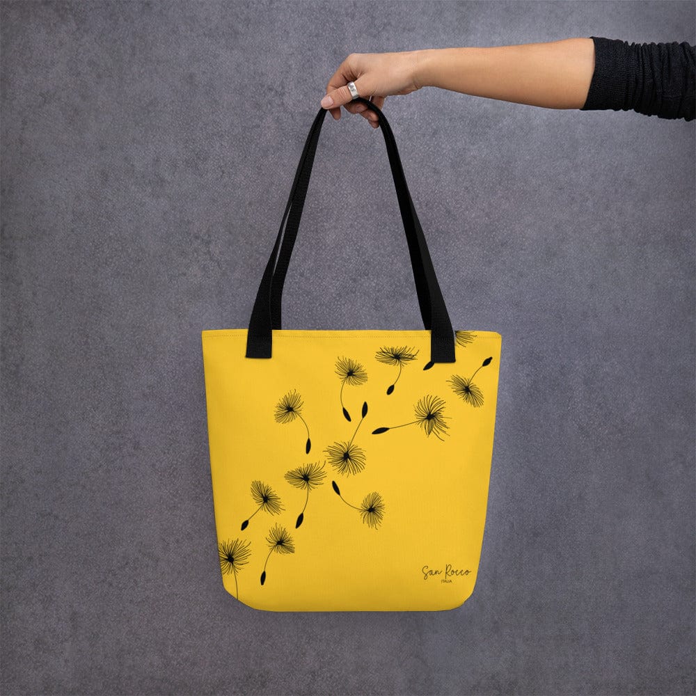 Accessori - Borse Borsa tote gialla con motivo a soffione San Rocco Italia