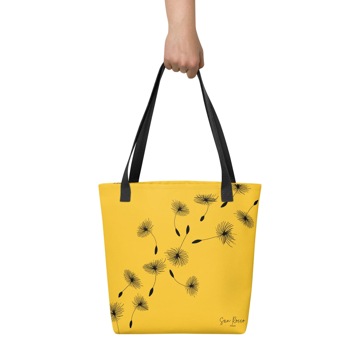 Accessori - Borse Borsa tote gialla con motivo a soffione San Rocco Italia