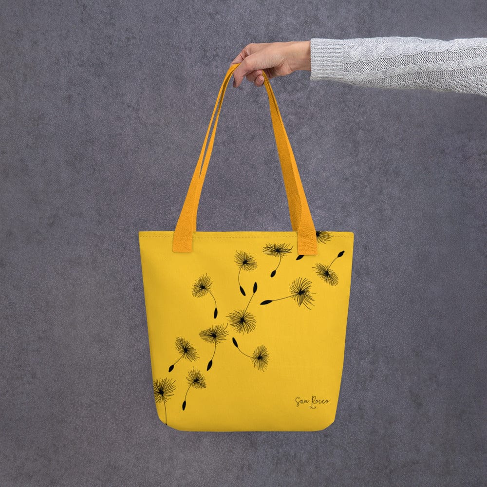 Accessori - Borse Borsa tote gialla con motivo a soffione San Rocco Italia