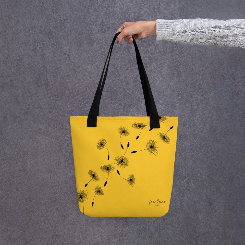 Accessori - Borse Borsa tote gialla con motivo a soffione San Rocco Italia