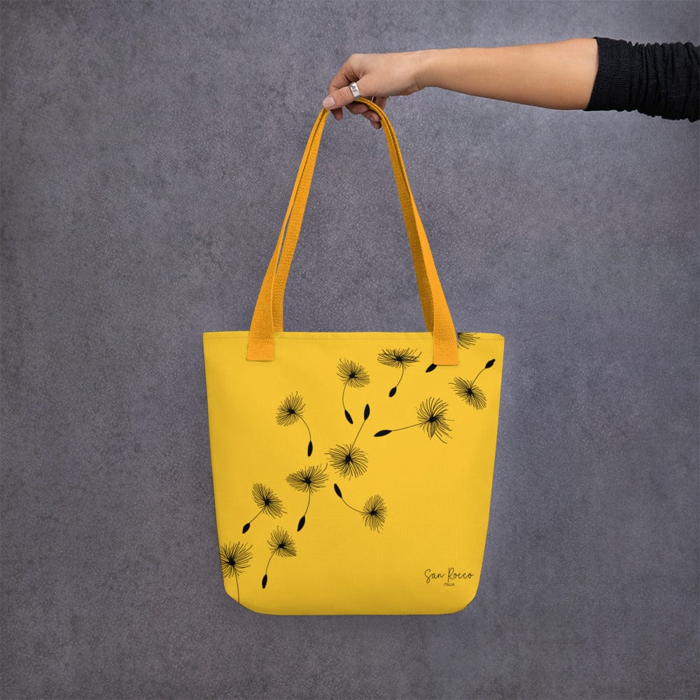 Accessori - Borse Borsa tote gialla con motivo a soffione San Rocco Italia