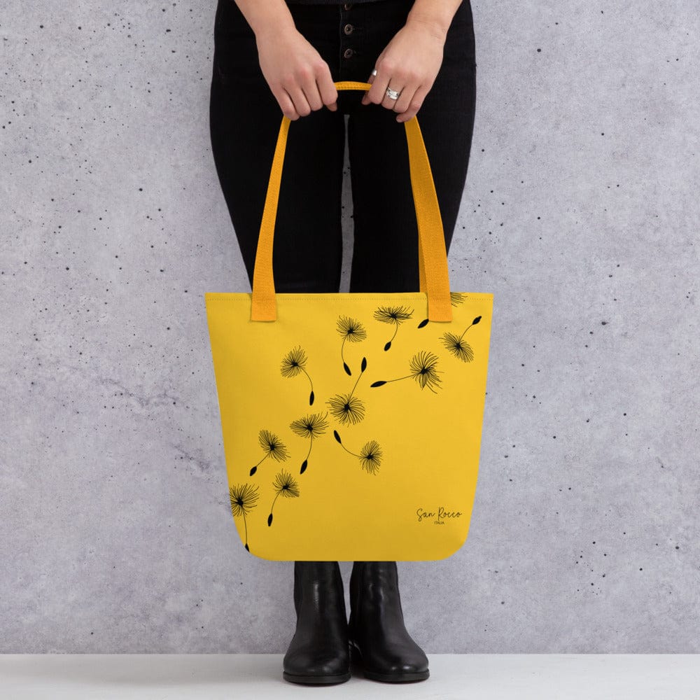 Accessori - Borse Borsa tote gialla con motivo a soffione San Rocco Italia