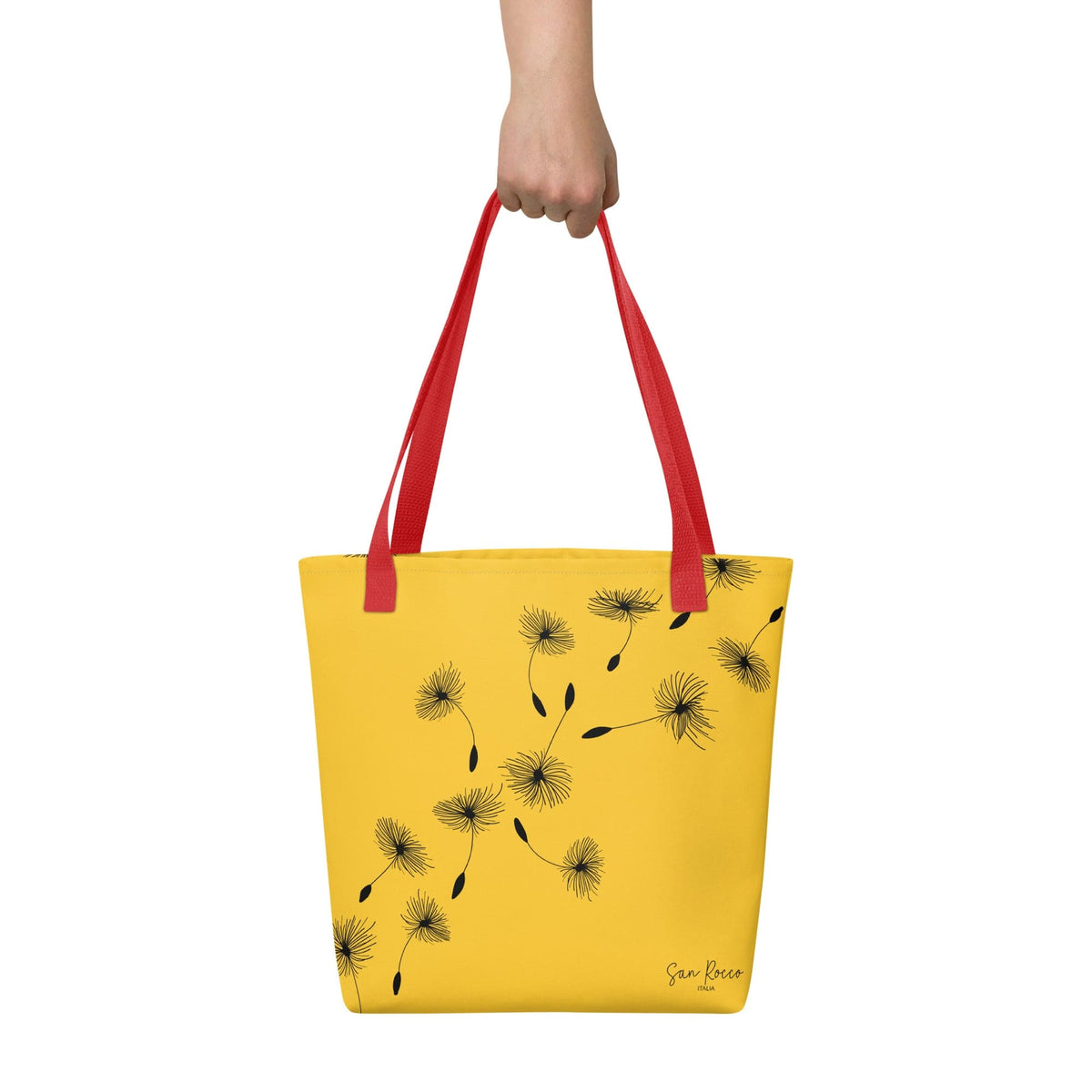 Accessori - Borse Borsa tote gialla con motivo a soffione San Rocco Italia