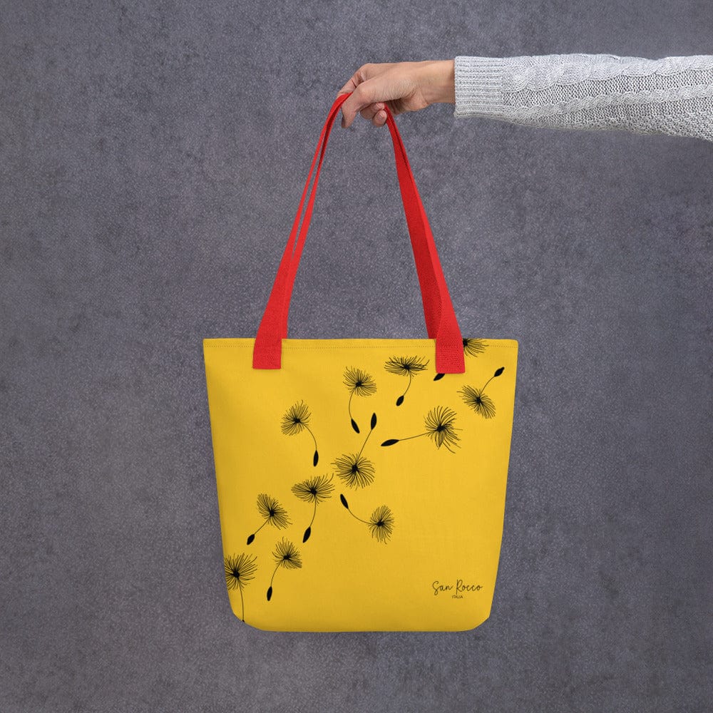 Accessori - Borse Borsa tote gialla con motivo a soffione San Rocco Italia