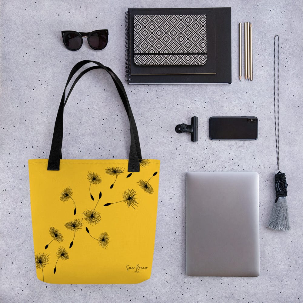 Accessori - Borse Borsa tote gialla con motivo a soffione San Rocco Italia