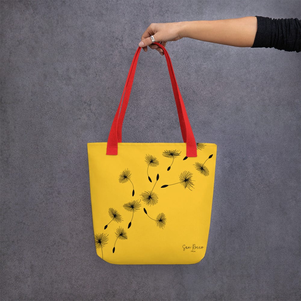 Accessori - Borse Borsa tote gialla con motivo a soffione San Rocco Italia