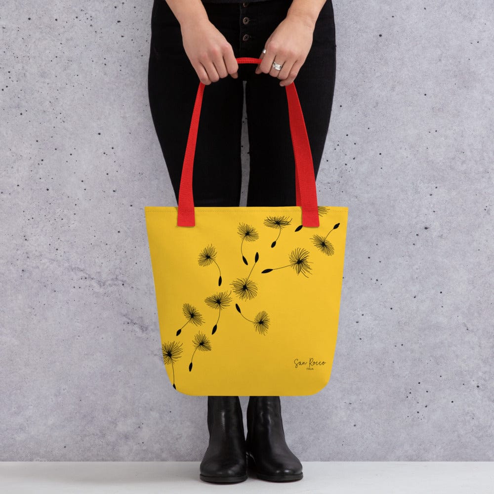 Accessori - Borse Borsa tote rossa e gialla con motivo a soffione San Rocco Italia