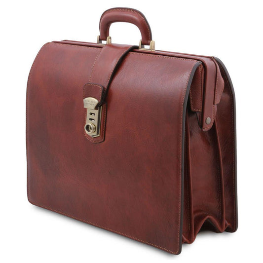 Arzttaschen Canova - Leder-Arzttasche/Aktentasche mit 3 Fächern | TL141826 San Rocco Italia