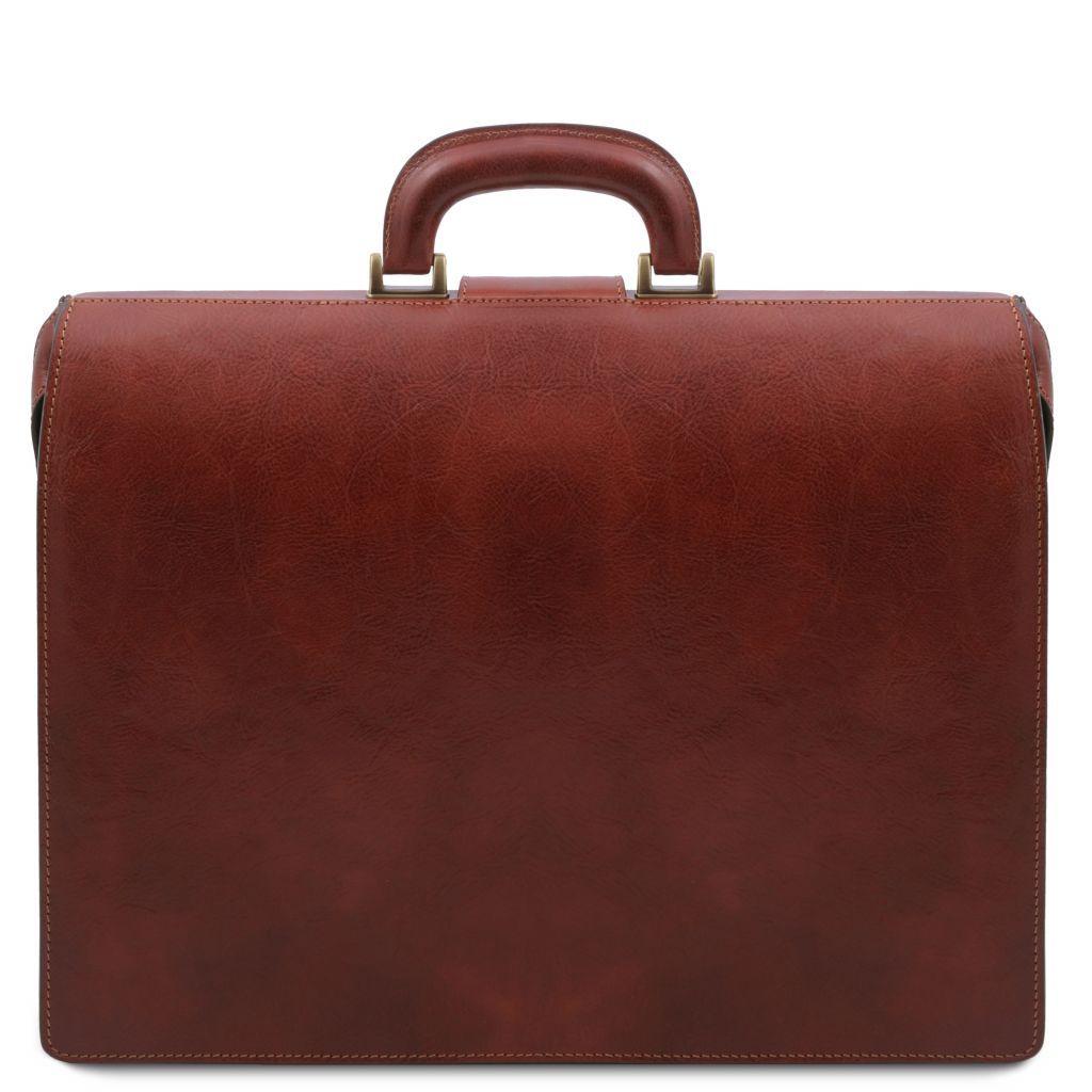 Doctor bags Canova - Leather doctor bag briefcase 3 compartments | TL141826 San Rocco Italia