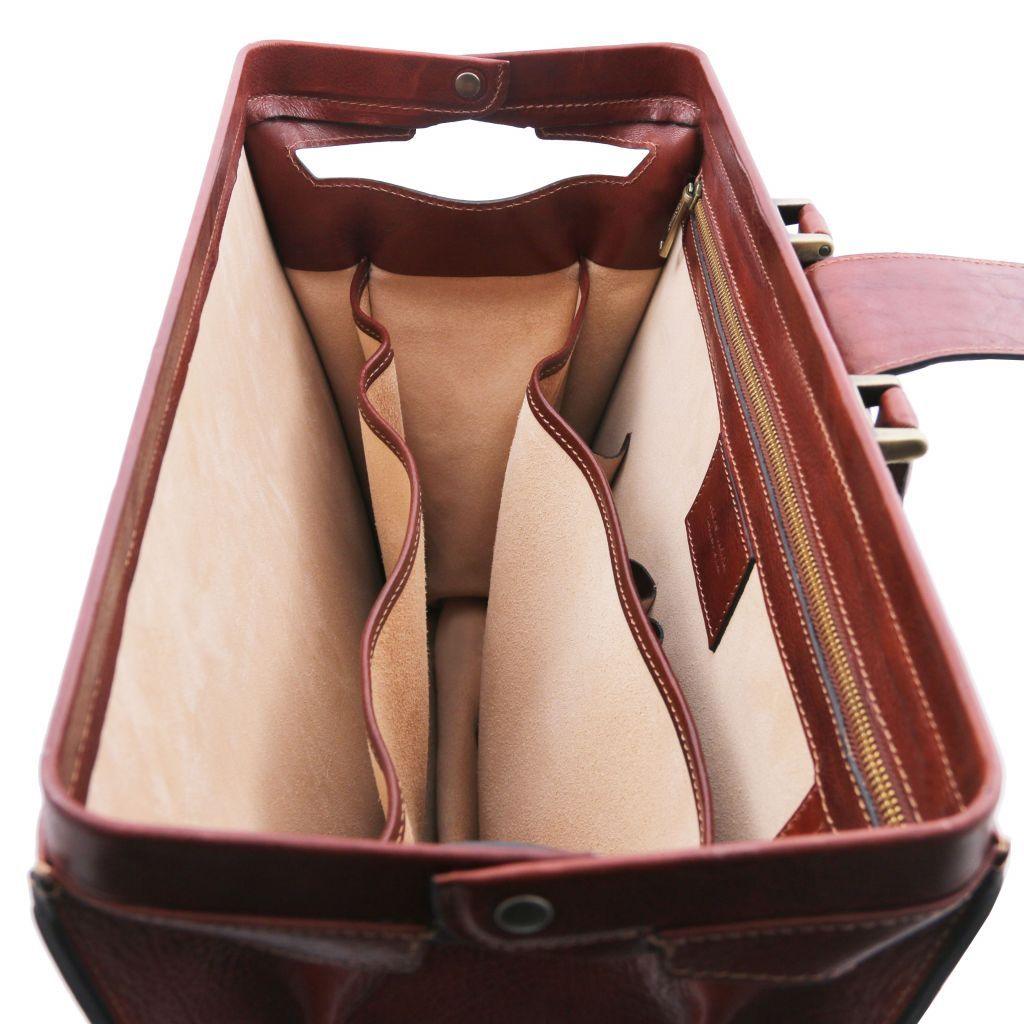 Doctor bags Canova - Leather doctor bag briefcase 3 compartments | TL141826 San Rocco Italia