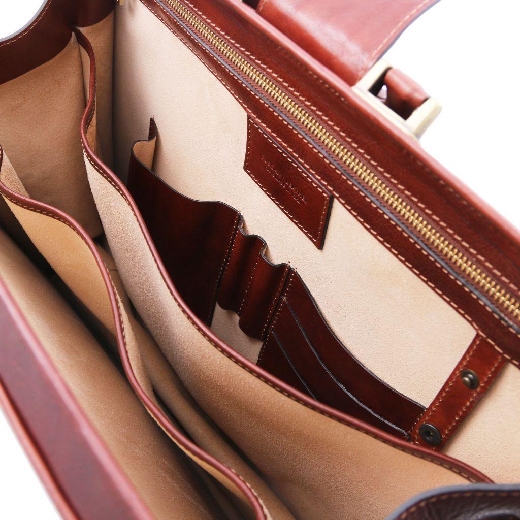 Doctor bags Canova - Leather doctor bag briefcase 3 compartments | TL141826 San Rocco Italia