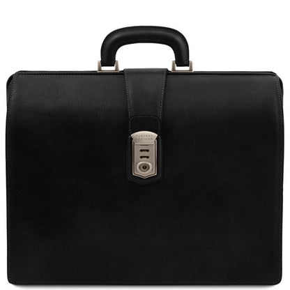 Doctor bags Black Canova - Leather doctor bag briefcase 3 compartments | TL141826 San Rocco Italia
