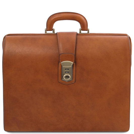 Doctor bags Natural Canova - Leather doctor bag briefcase 3 compartments | TL141826 San Rocco Italia