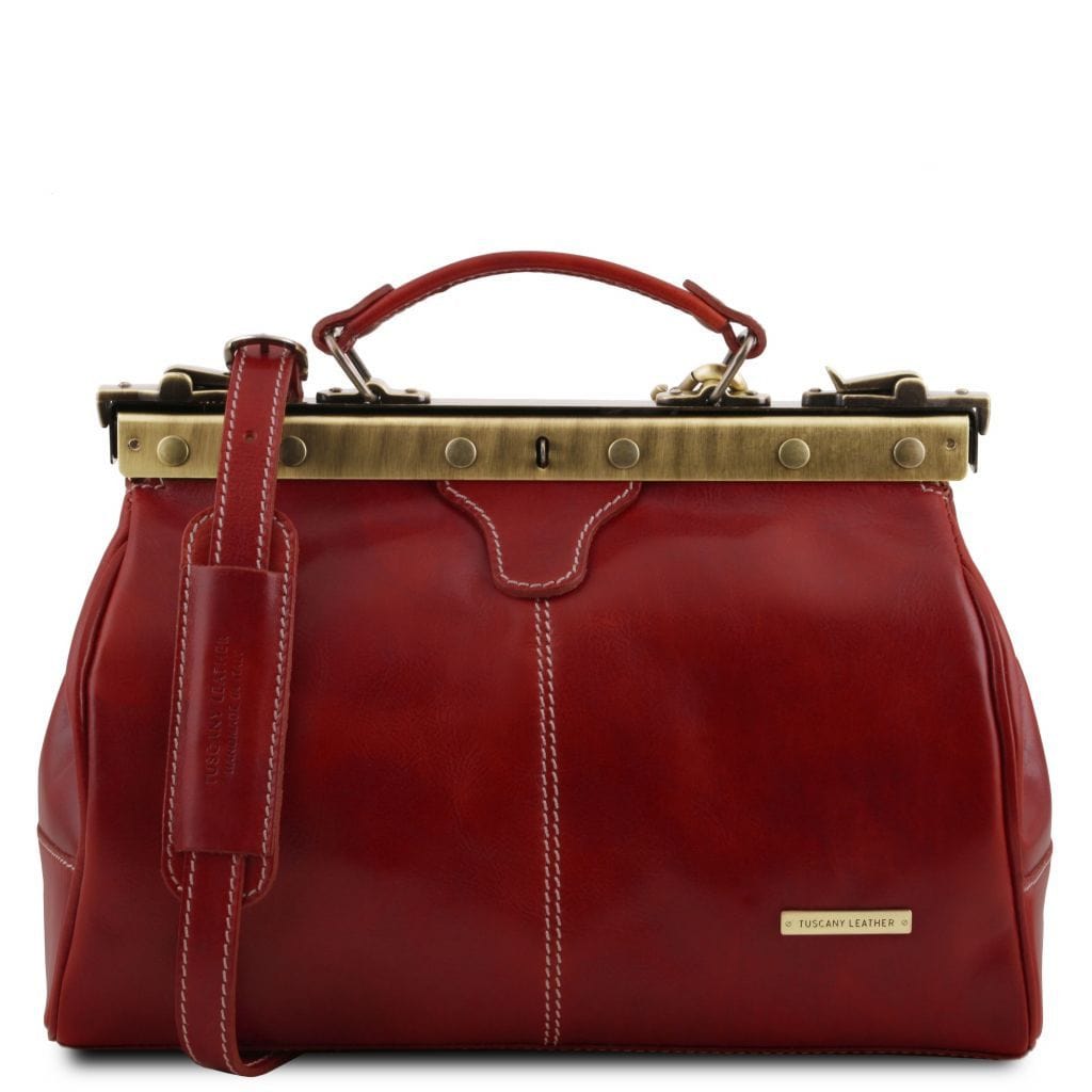 Arzttaschen Rot Michelangelo - Gladstone-Arzttasche aus Leder | TL10038 San Rocco Italia