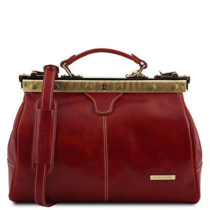 Arzttaschen Rot Michelangelo - Gladstone-Arzttasche aus Leder | TL10038 San Rocco Italia