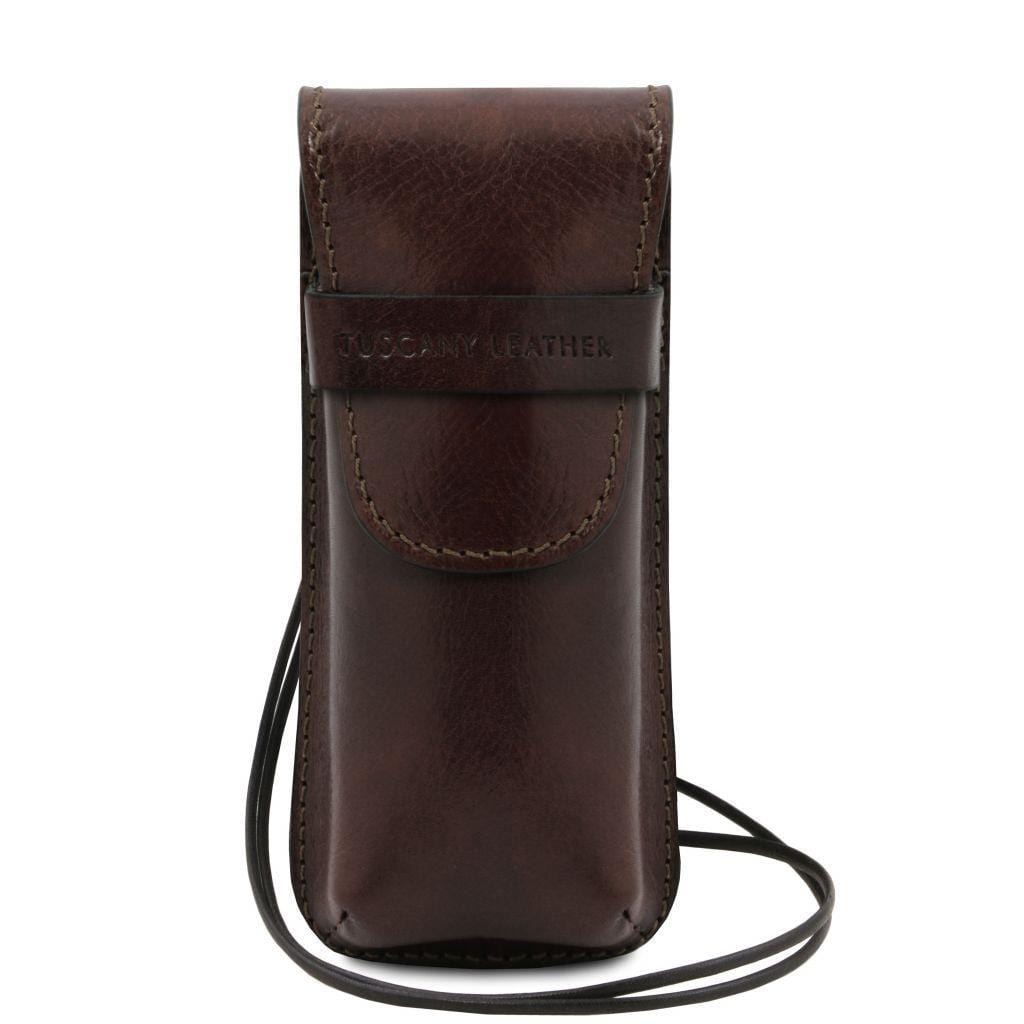 Accessoires loisirs en cuir Marron foncé Support exclusif en cuir pour lunettes/smartphone/montre | TL141282 San Rocco Italia