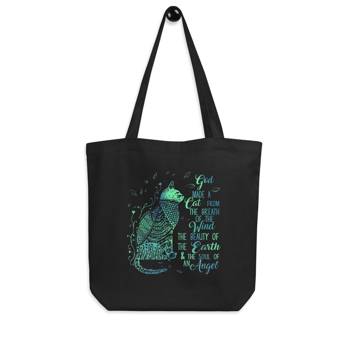 Bolsos Bolso tote ecológico «God Made Cats» - Hecho de 100 % algodón orgánico San Rocco Italia