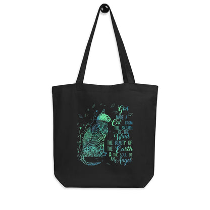 Bolsos Bolso tote ecológico «God Made Cats» - Hecho de 100 % algodón orgánico San Rocco Italia