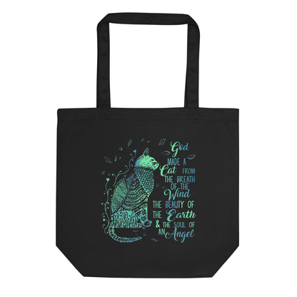 Bolsos Bolso tote ecológico «God Made Cats» - Hecho de 100 % algodón orgánico San Rocco Italia