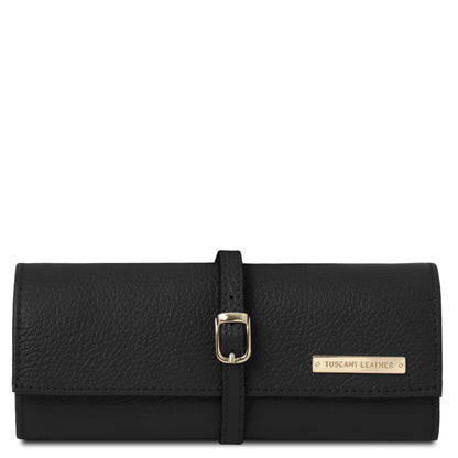 Accesorios de piel para mujer Negro Estuche para joyas de piel suave | TL142193 San Rocco Italia