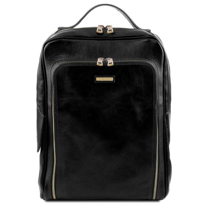 Lederrucksäcke Schwarz (traditionelle, nicht matte Ausführung) Bangkok - Matter Leder-Laptoprucksack | TL141793 San Rocco Italia