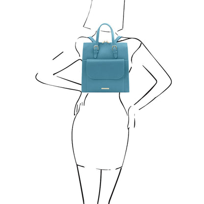 TL Bag - Mochila de piel italiana para mujer convertible en bolso de hombro 2 en 1 | TL142211 - Mochilas premium de piel para mujer - Compra ahora en San Rocco Italia
