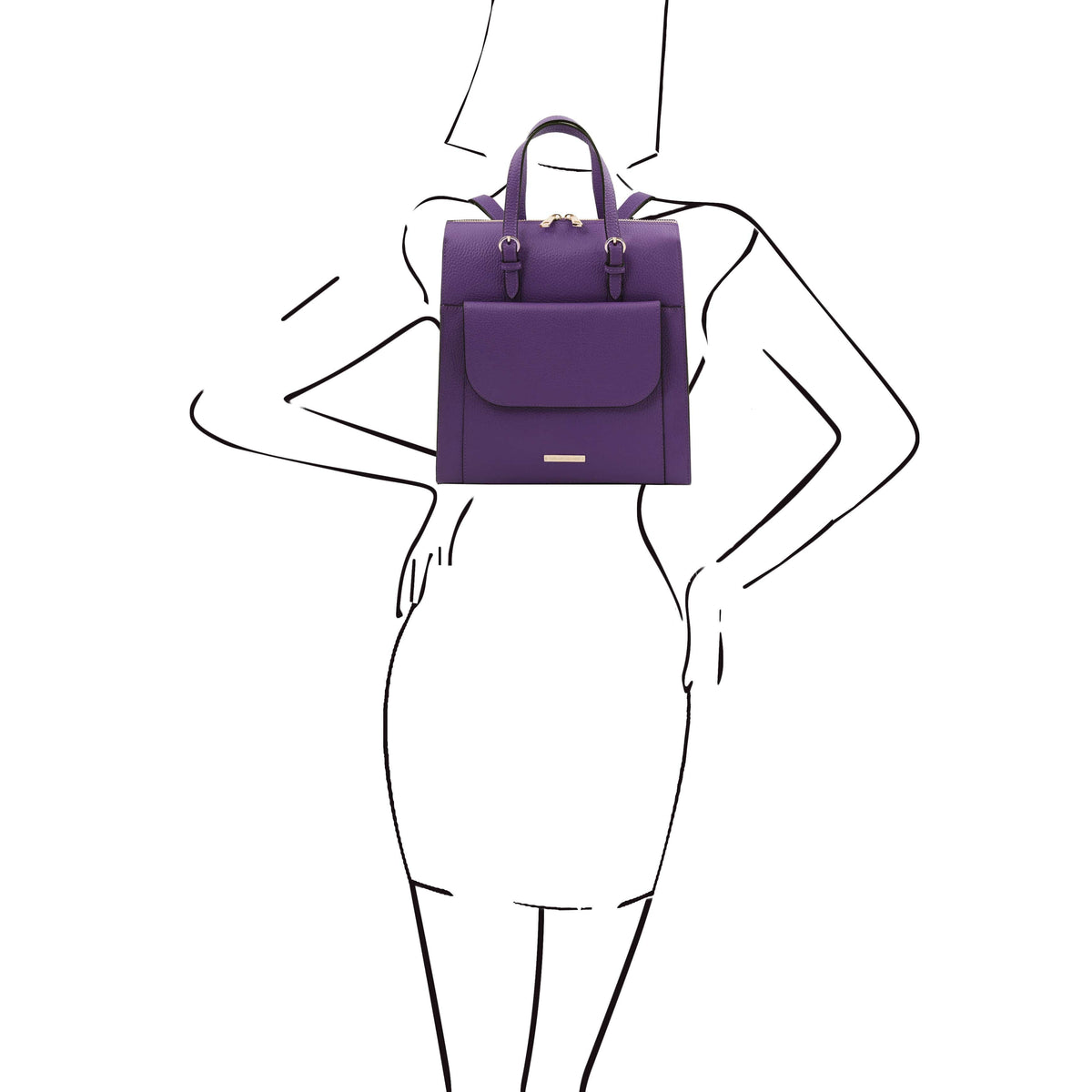 Mochilas de piel para mujer TL Bag - Mochila convertible de piel italiana | TL142211 San Rocco Italia