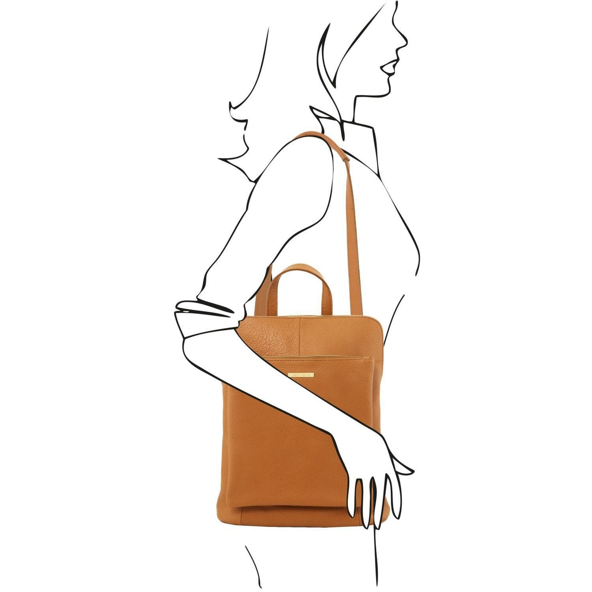 Leren damesrugzakken TL Bag - Damesrugzak van zacht leer - Converteerbare 2-in-1 rugzak/schoudertas | TL141682 San Rocco Italia