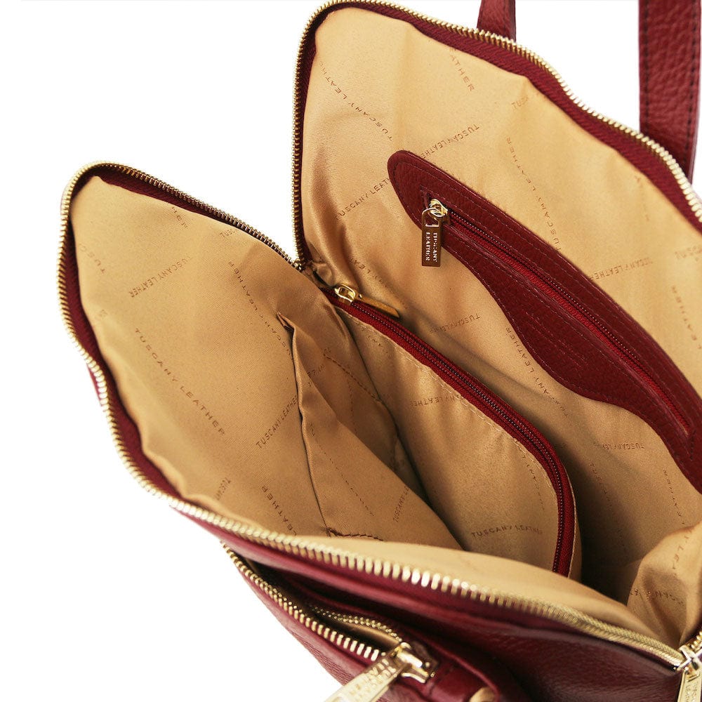 Leren damesrugzakken TL Bag - Damesrugzak van zacht leer - Converteerbare 2-in-1 rugzak/schoudertas | TL141682 San Rocco Italia
