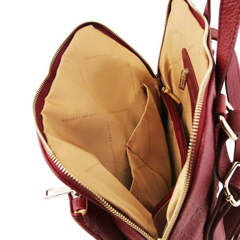 Leren damesrugzakken TL Bag - Damesrugzak van zacht leer - Converteerbare 2-in-1 rugzak/schoudertas | TL141682 San Rocco Italia