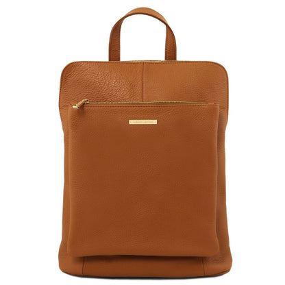Leren damesrugzakken Cognac TL Bag - Damesrugzak van zacht leer - Converteerbare 2-in-1 rugzak/schoudertas | TL141682 San Rocco Italia