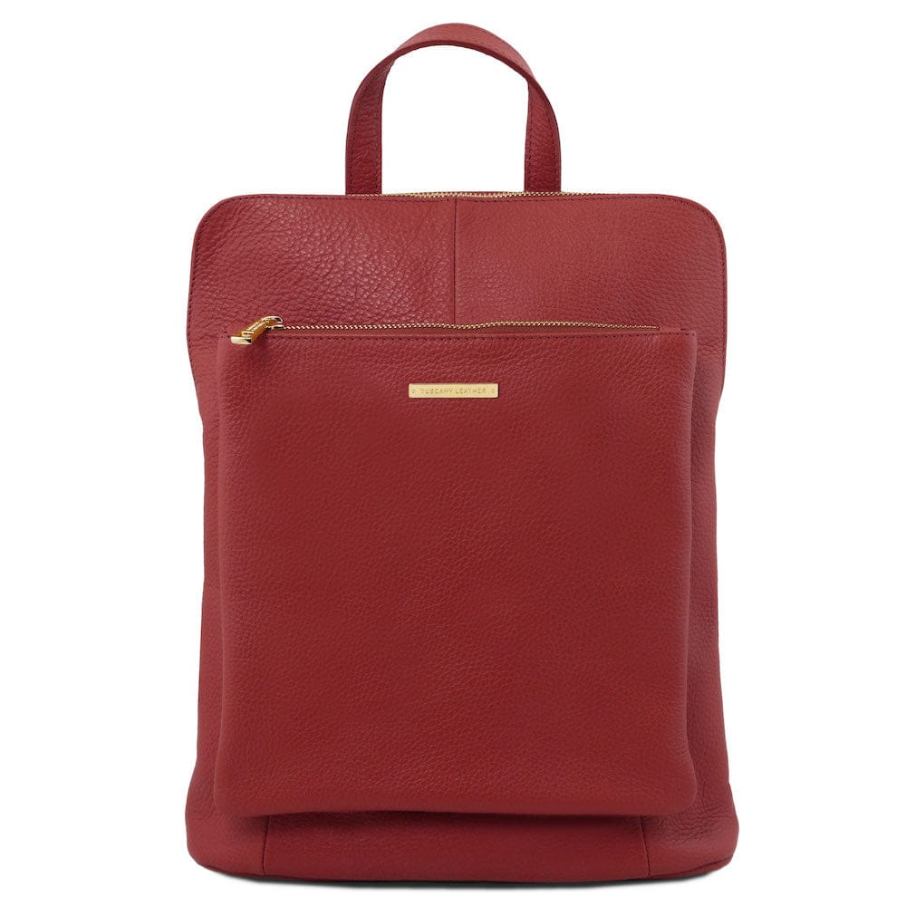 Leren damesrugzakken Rood TL Bag - Damesrugzak van zacht leer - Converteerbare 2-in-1 rugzak/schoudertas | TL141682 San Rocco Italia