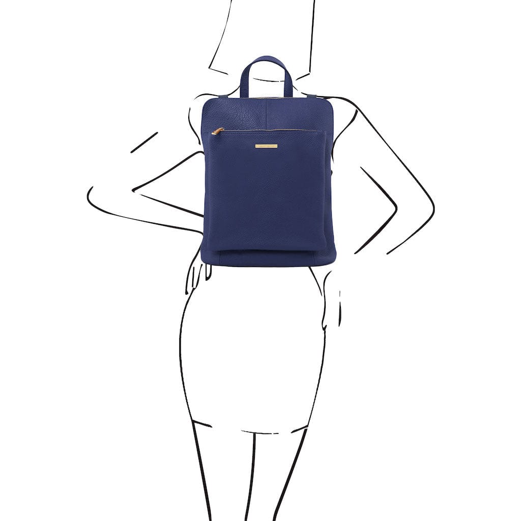 Leren rugzakken voor dames TL Bag - Zachte leren rugzak voor dames, omvormbaar tot 2-in-1 rugzak/schoudertas | TL141682 San Rocco Italia