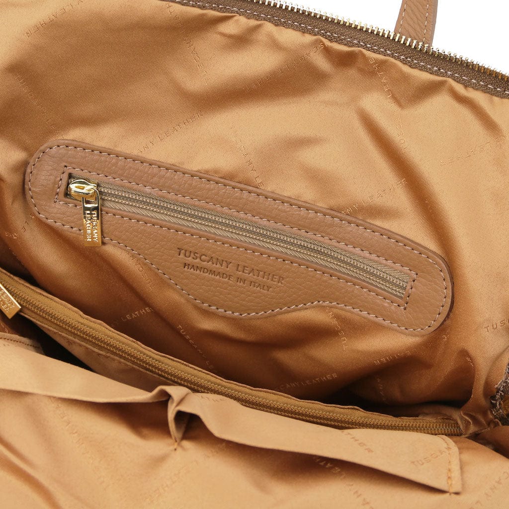 Leren rugzakken voor dames TL Bag - Zachte leren rugzak voor dames, omvormbaar tot 2-in-1 rugzak/schoudertas | TL141682 San Rocco Italia