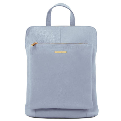 Leren rugzakken voor dames Lichtblauw TL Bag - Soft leather backpack for women - 2-in-1 convertible backpack shoulder bag | TL141682 San Rocco Italia