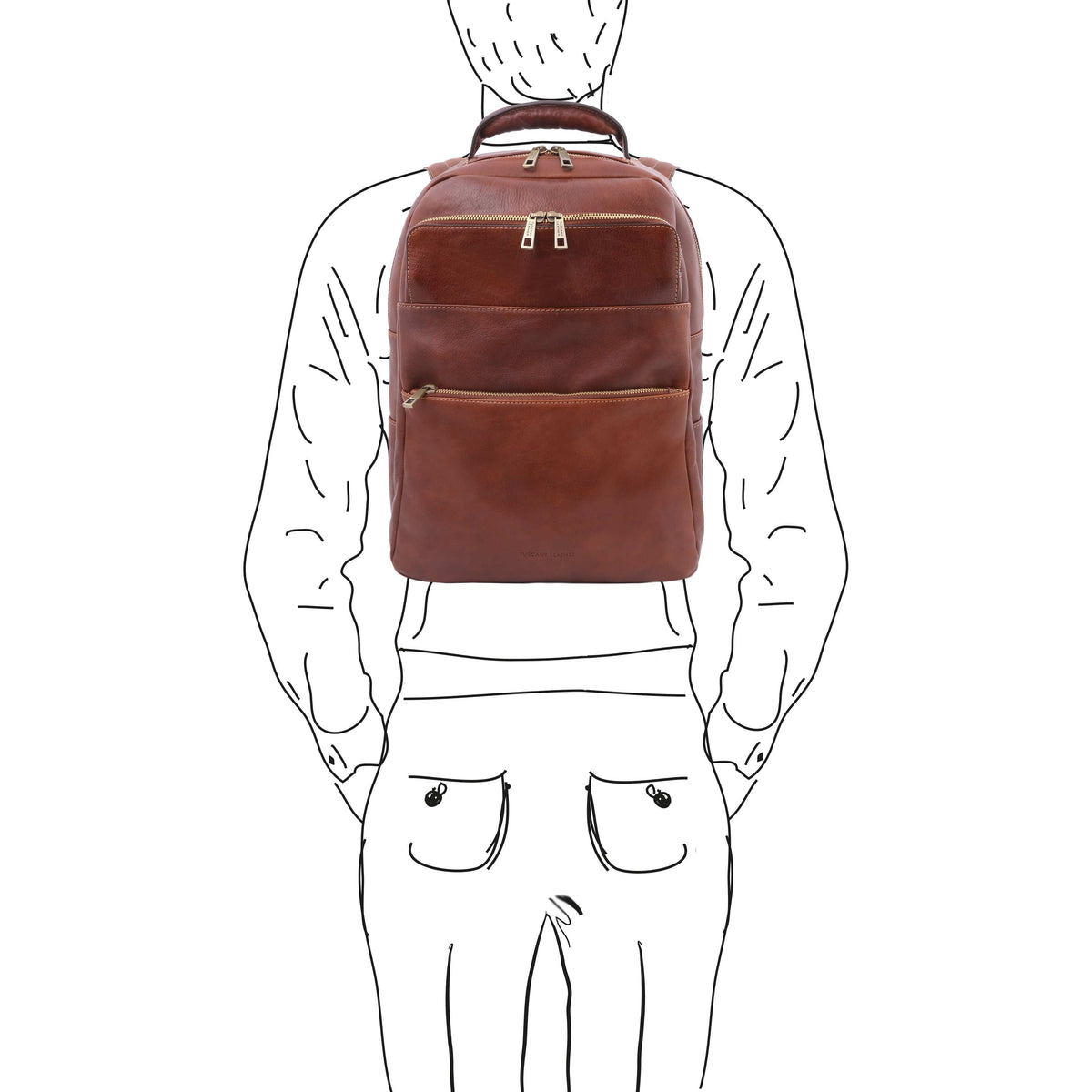 Zaini in pelle Melbourne - Zaino italiano porta computer in pelle | TL142205 San Rocco Italia