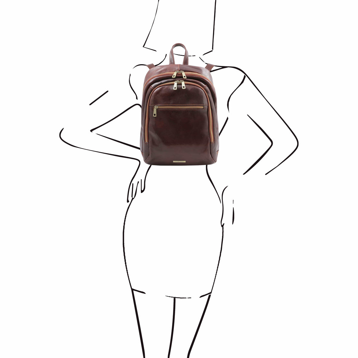 Lederrucksäcke Perth - Lederrucksack mit 2 Fächern | TL142049 San Rocco Italia