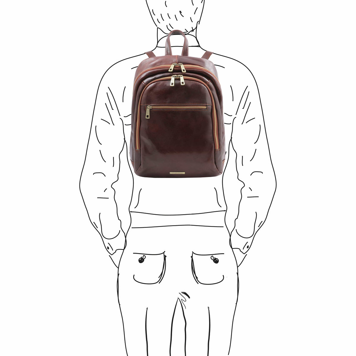 Lederrucksäcke Perth - Lederrucksack mit 2 Fächern | TL142049 San Rocco Italia