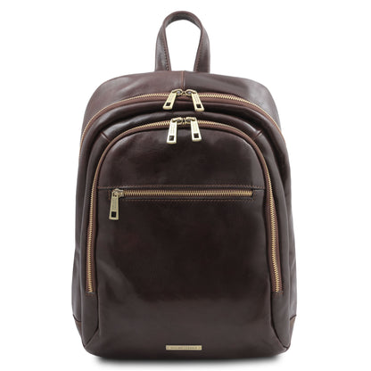 Lederrucksäcke Dunkelbraun Perth - Lederrucksack mit 2 Fächern | TL142049 San Rocco Italia